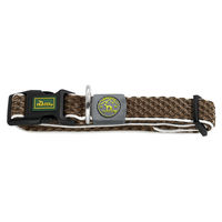 Produktbild von Hunter Hundehalsband Hilo Vario Basic braun Größe M aus atmungsaktivem 3D-Mesh-Material reflektierend