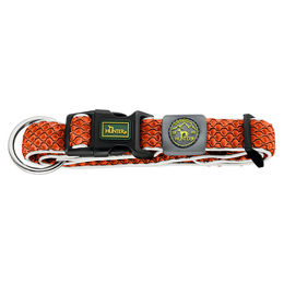 Hunter Hundehalsband Hilo Vario Plus orange Größe L aus atmungsaktivem 3D-Mesh-Material reflektierend - 1 Stk. – Bild 1 von 2