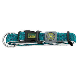 Produktbild von Hunter Hundehalsband Hilo Vario Plus türkis Größe XL aus atmungsaktivem 3D-Mesh-Material - 1 Stk.