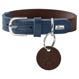 Hunter Hundehalsband Karlby aus Leder dunkelbraun Größe S – Bild 1 von 2