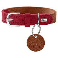 Produktbild von Hunter Hundehalsband Karlby aus Leder in Rot, Größe L (65 cm) - 65 cm