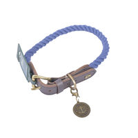 Produktbild von Hunter Hundehalsband Leder Blau Maritim Anker Größe XL 57-65cm