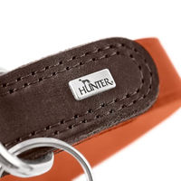 Produktbild von Hunter Hundehalsband Lemvig aus Leder in Braun und Grün Größe M