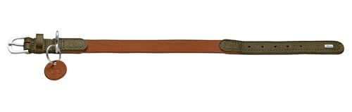 Hunter Hundehalsband Lemvig aus Leder in Cognac/Oliv Größe S 40 cm – Bild 1 von 8