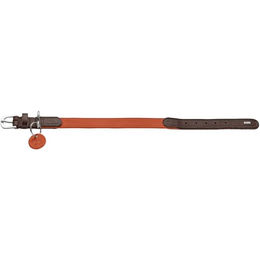 Hunter Hundehalsband Lemvig aus Leder in Orange/Braun Größe L – Bild 1 von 2