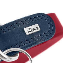 Hunter Hundehalsband Lemvig aus Leder in Rot/Blau Größe L – Bild 1 von 3