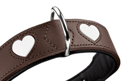 Hunter Hundehalsband Love aus Leder braun/schwarz Größe 50 – Bild 1 von 10