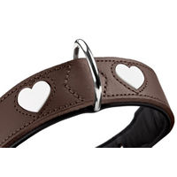 Produktbild von Hunter Hundehalsband Love aus Leder braun/schwarz Größe 50