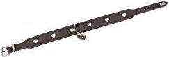 Hunter Hundehalsband Love Leder braun schwarz Größe M-L – Bild 1 von 3