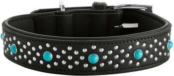 Hunter Hundehalsband Madona aus Leder Schwarz XL 75 cm - 75 cm – Bild 1 von 9
