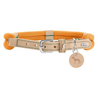 Produktbild von Hunter Hundehalsband Malia aus Tau und Leder Apricot Natur Größe M 55 cm