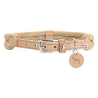 Produktbild von Hunter Hundehalsband Malia aus Tau und Leder Beige Natur Größe L 65 cm