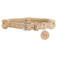 Produktbild von Hunter Hundehalsband Malia aus Tau und Leder beige natur Größe S 45 - 1 Stk.