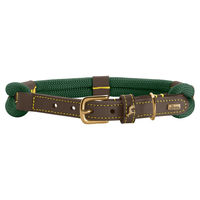 Produktbild von Hunter Hundehalsband Malia aus Tau und Leder dunkelgrün/dunkelbraun Größe 45 - 1 Stk.