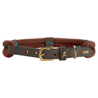 Produktbild von Hunter Hundehalsband Malia aus Tau und Leder in Schokobraun/Dunkelbraun Größe 45