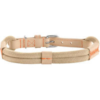 Produktbild von Hunter Hundehalsband Malia aus Tau und Leder taubenblau/natur Größe S-M