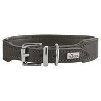 Produktbild von Hunter Hundehalsband Malta aus Leder steingrau/schwarz Größe S-M - 1 Stk.