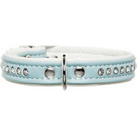 Produktbild von Hunter Hundehalsband Modern Art Luxus aus Kunstleder Hellblau Weiß Größe 42 (32,0 - 38,0 cm)