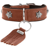 Produktbild von Hunter Hundehalsband München Leder Cognac Schwarz Größe S-M 50 cm Breite 3,5 cm