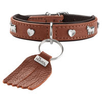 Produktbild von Hunter Hundehalsband München Mini Leder Braun Schwarz für Welpen und kleine Hunde Größe XS