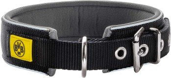 Hunter Hundehalsband Neopren Reflect BVB schwarz/gelb – Bild 1 von 7