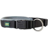 Produktbild von Hunter Hundehalsband Neopren Vario Plus Schwarz Grau Größe M aus Nylon mit Neoprenpolsterung