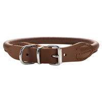 Produktbild von Hunter Hundehalsband Round & Soft aus Leder braun 35 cm