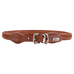 Hunter Hundehalsband Round & Soft Canadian Up aus Leder Braun Größe XS – Bild 1 von 4
