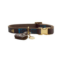 Produktbild von Hunter Hundehalsband Sansibar aus Leder Dunkelbraun Größe M