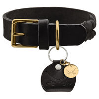 Produktbild von Hunter Hundehalsband Sansibar Solid aus Leder Schwarz 50 cm