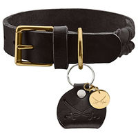 Produktbild von Hunter Hundehalsband Sansibar Solid aus Leder Schwarz Größe 45 cm