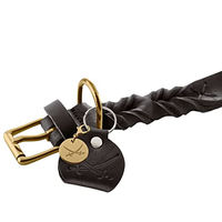 Produktbild von Hunter Hundehalsband Sansibar Solid aus Leder Schwarz Größe 55 cm