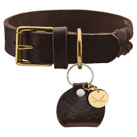 Produktbild von Hunter Hundehalsband Sansibar Solid Leder dunkelbraun 40 cm