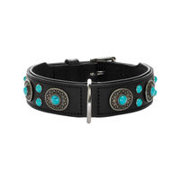 Produktbild von Hunter Hundehalsband Sioux aus Leder in Schwarz S-M 50 cm