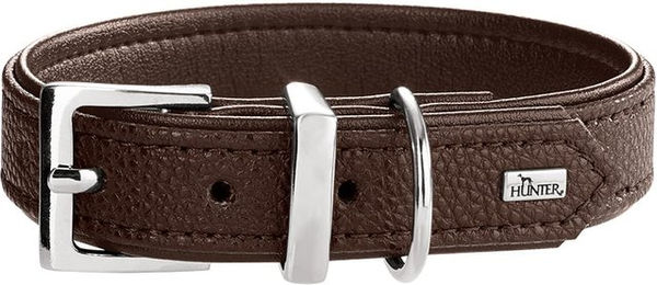 Hunter Hundehalsband Sofia braun aus Kunstleder in Rindnappa-Optik Größe M 55 cm – Bild 1 von 3
