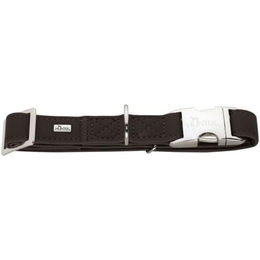Hunter Hundehalsband Softie Alu-Strong aus Kunstleder braun Größe M – Bild 1 von 2