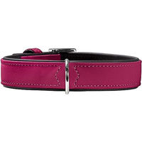 Produktbild von Hunter Hundehalsband Softie aus Kunstleder Himbeere Schwarz Größe L