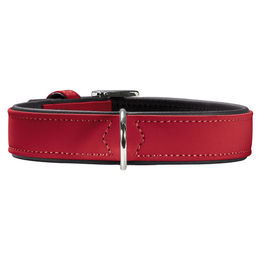 Hunter Hundehalsband Softie aus Kunstleder rot/schwarz Größe XS – Bild 1 von 3
