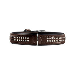 Produktbild von Hunter Hundehalsband Softie Deluxe aus Kunstleder Braun/Schwarz Größe 40 cm XS