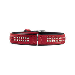Hunter Hundehalsband Softie Deluxe aus Kunstleder Rot Schwarz Größe XS – Bild 1 von 5