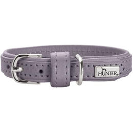 Hunter Hundehalsband Soho Mini aus Leder für Welpen und kleine Hunde Flieder-Grau Größe XS 32 cm – Bild 1 von 7