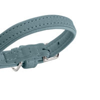 Produktbild von Hunter Hundehalsband Soho Mini aus Leder für Welpen und kleine Hunde hellblau Größe XS