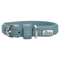 Produktbild von Hunter Hundehalsband Soho Mini aus Leder für Welpen und kleine Hunde hellblau XS