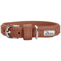 Produktbild von Hunter Hundehalsband Soho Mini aus Leder für Welpen und kleine Hunde in Braun Größe XS