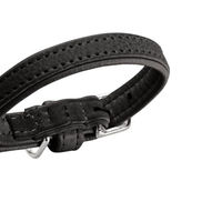 Produktbild von Hunter Hundehalsband Soho Mini aus Leder für Welpen und kleine Hunde Schwarz XS 32 cm