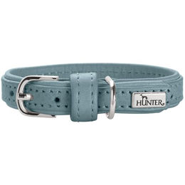 Hunter Hundehalsband Soho Mini aus Leder hellblau für Welpen und kleine Hunde Größe S – Bild 1 von 6