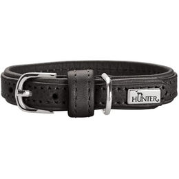 Hunter Hundehalsband Soho Mini aus Leder Schwarz für Welpen und kleine Hunde Größe XS 27 cm – Bild 1 von 5