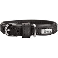 Produktbild von Hunter Hundehalsband Soho Mini aus Leder Schwarz für Welpen und kleine Hunde Größe XS 27 cm