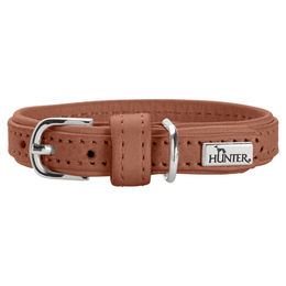 Hunter Hundehalsband Soho Mini aus Rindsleder für Welpen und kleine Hunde Cognac XS 21 cm – Bild 1 von 5