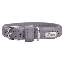 Hunter Hundehalsband Soho Mini aus Rindsleder für Welpen und kleine Hunde Flieder-Grau Größe 27 – Bild 1 von 10